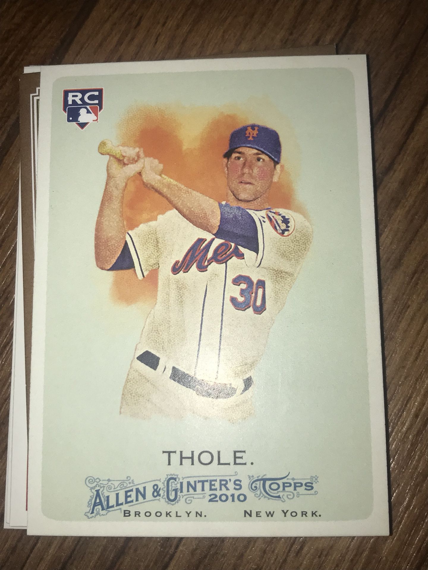 Baseball card josh thole rookie ny Mets