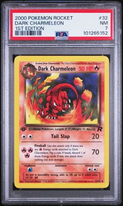 Pokémon Team Rocket 1st Edition Dark Charmeleon 32/82 PSA 7