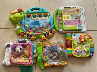 5 Electronic Learning Fun Activity Books For Infant Child Kids Toddlers Reading Songs