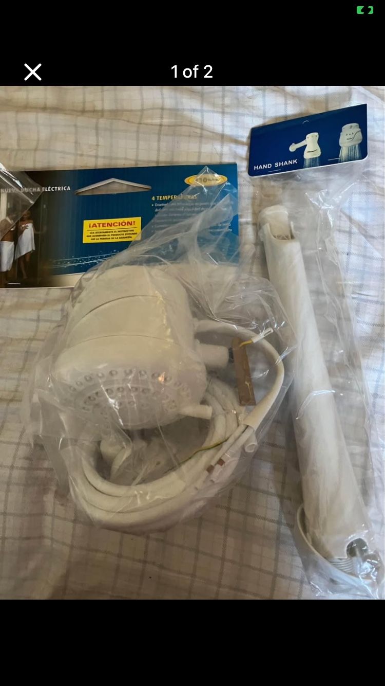 Electric hot water shower head