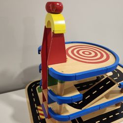 Car Track With Helicopter Pad And Lift