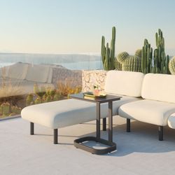 Friss Black Outdoor End Table