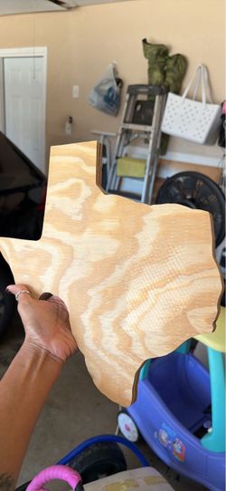 Wood Texas State Shape Cutout