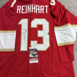 Samson Reinhart Signed Autograph Custom Jersey - JSA Coa - Florida Panthers