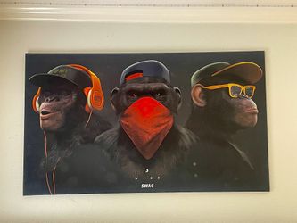 Canvas Print of 3 Wise Apes
