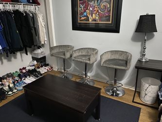 3    Velvet Chair For Bar 