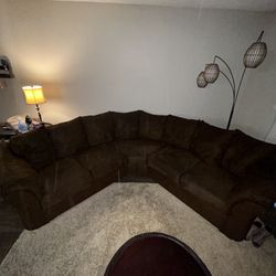Big Couch And Footrest W/storage