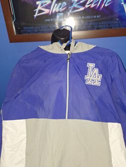 LA Dodgers Windbreaker Jacket with Hood womens