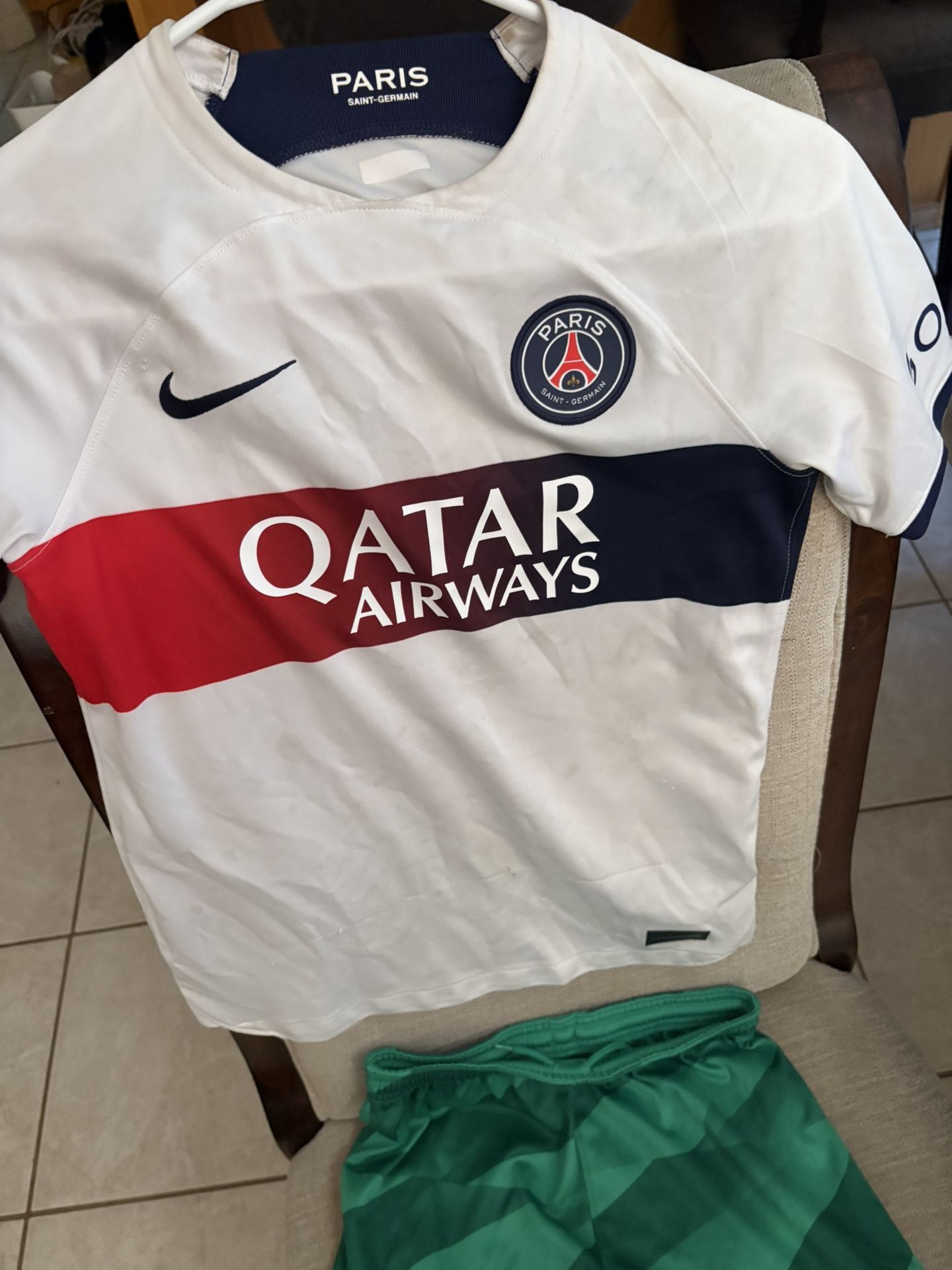 Paris Mbappe Jersey And Shorts Size m Youth Age 10-11