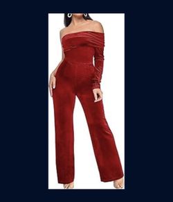Women's Sexy Long Sleeve One Shoulder Long Pant Romper Wide Leg Jumpsuits