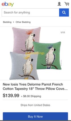 IOSIS Yves Parrot & Loloi Stitched Throw Pillows
