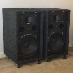 🔥CLASSIC GAUSS PA SPEAKERS🔥VINTAGE GAUSS 4580 400w 15” SPEAKERS🔥MADE IN HOLLYWOOD🔥EMILAR EH 120 HORNS🔥EXCELLENT🔥AUDIOPHILE🔥