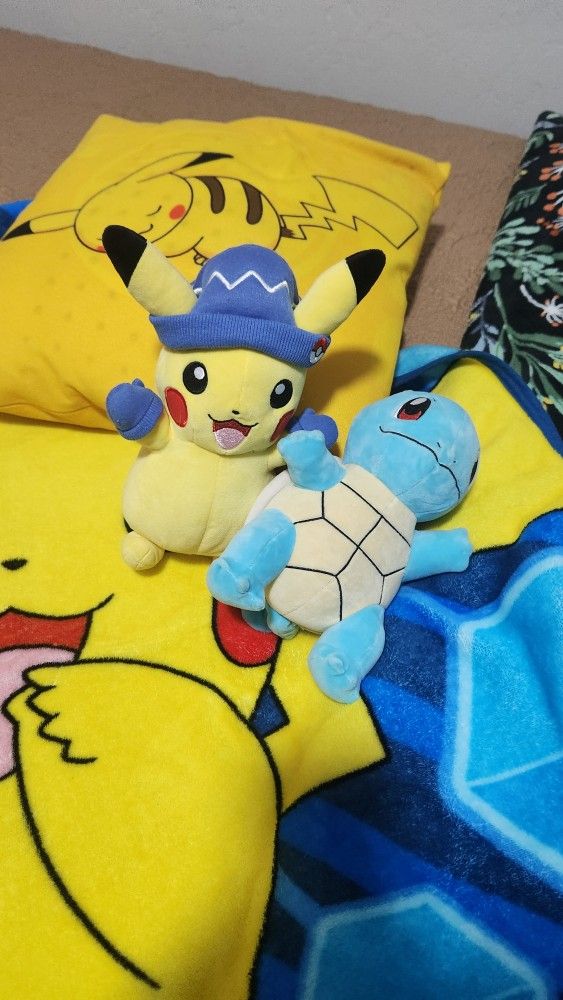 Pokémon Throw Blanket , Plushie And Pillow $10