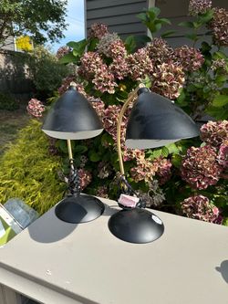 Black and Gold MCM Gooseneck Desk Lamp