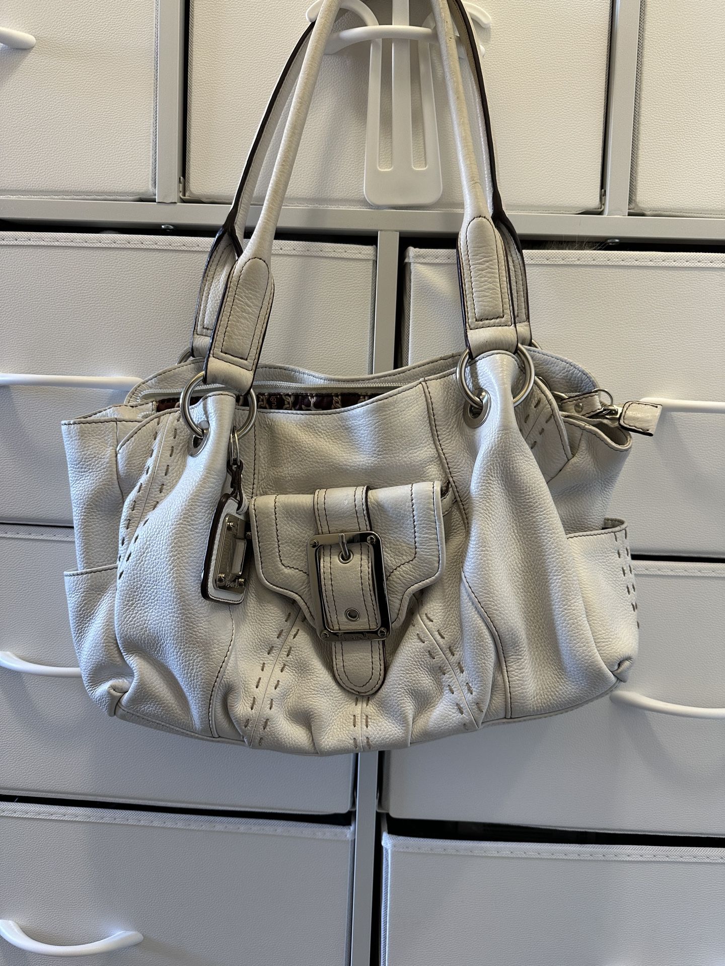 Tignanello White Leather Handbag