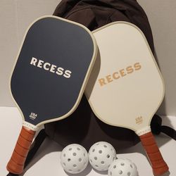 Recess Pickle Ball Paddle Set With Recess Rally Backpack Classic Ready To Play