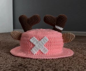 Crochet Tony Tony chopper hat from one piece anime