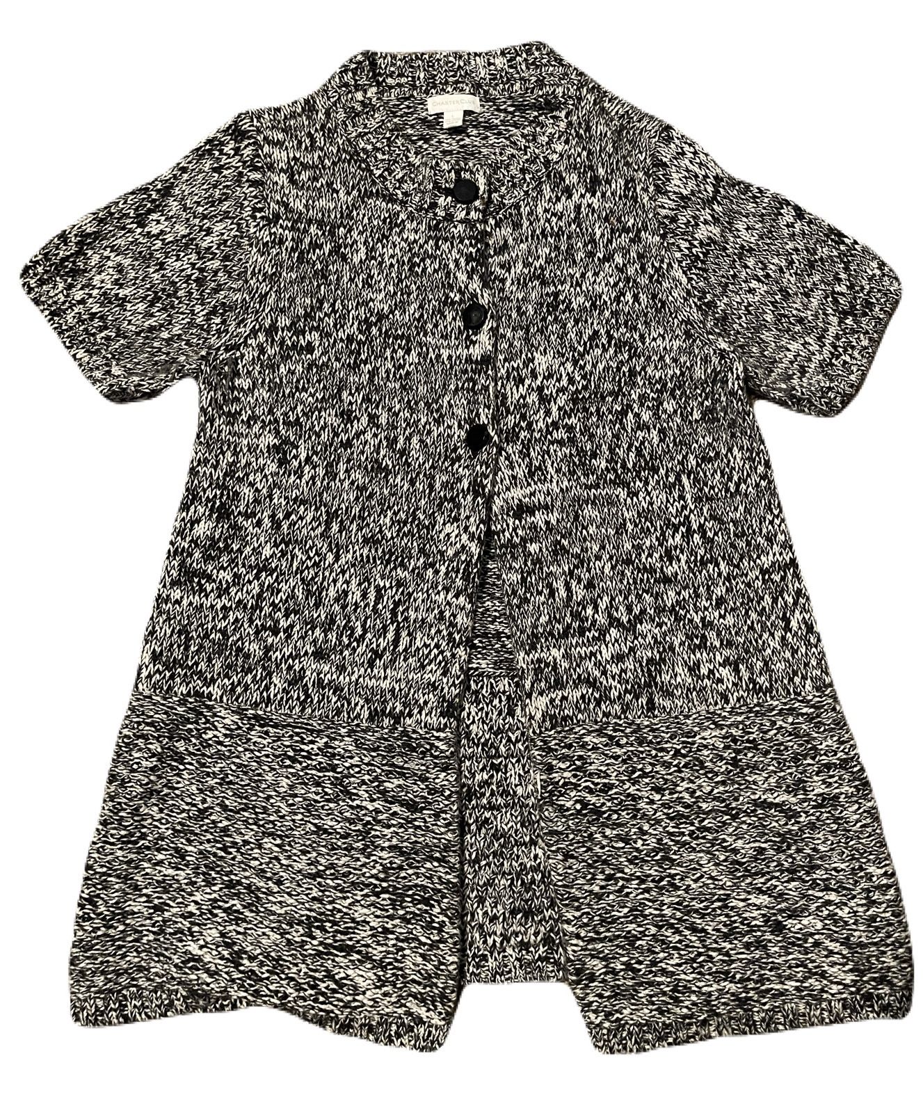 Charter Club Short Sleeve Cardigan