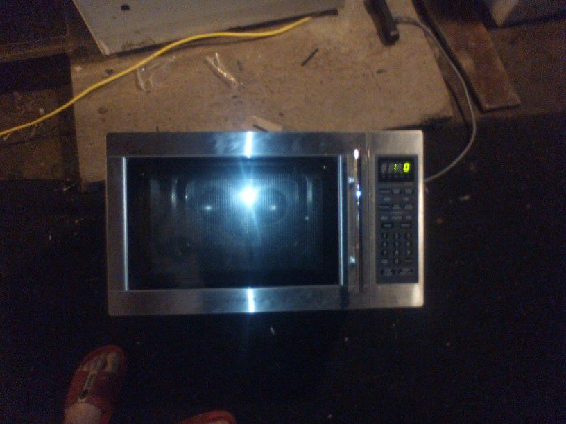 Silver Microwave 