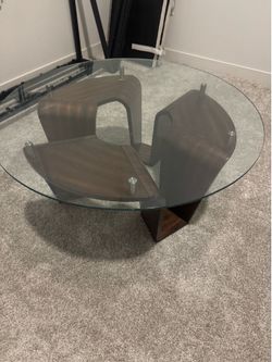 Glass coffee table