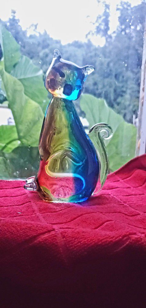 Vintage Murano Cat From Italy