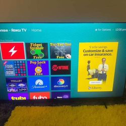 65 Inch Onn Hisense Roku 4k UHD Smart Tv 