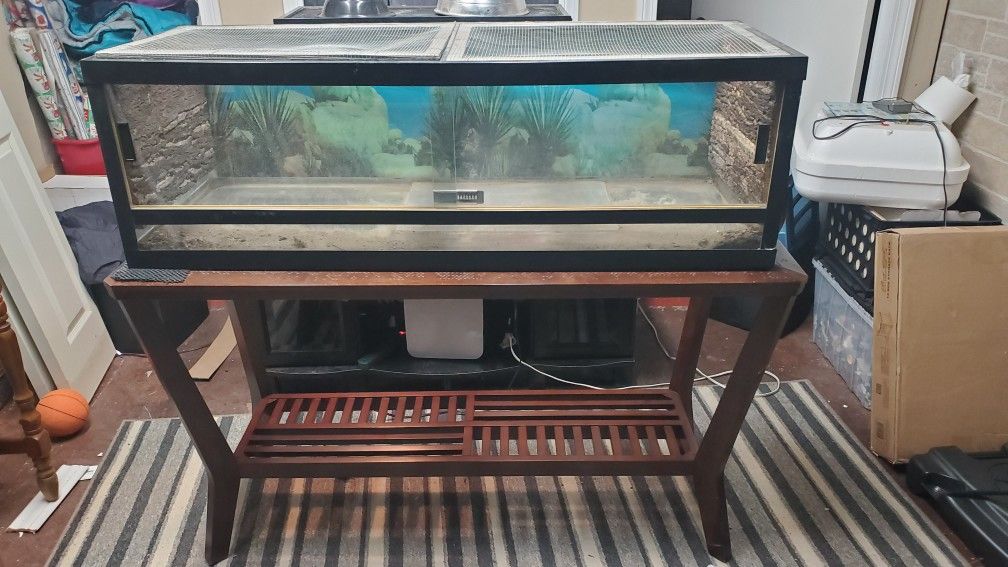 MartyMade 50 Gallon Tank (Not For Fish) and Value City Stand $200