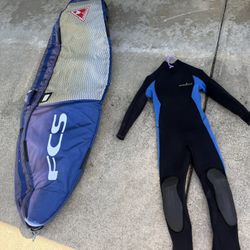 FCS Surfboard Bag and Wetsuit