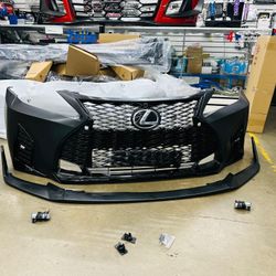 For 2006-2013 Lexus IS IS250 IS350 Conversion to 21+ F-Sport Front Bumper Kit lip included
Unpainted glossy grill