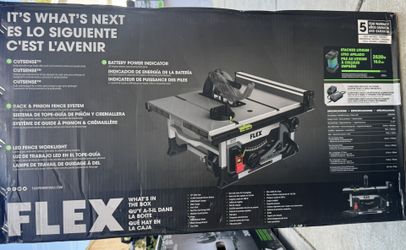 New Flex Tools 24V 10” Table Saw w/ Stacked Lithium Battery Kit