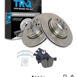 Rear Brake Pad and Rotor Set Ceramic Compatible with 2008-2010 BMW 535i 2004-2005 545i 645Ci 2006-2010 550i 2007-2010 650i