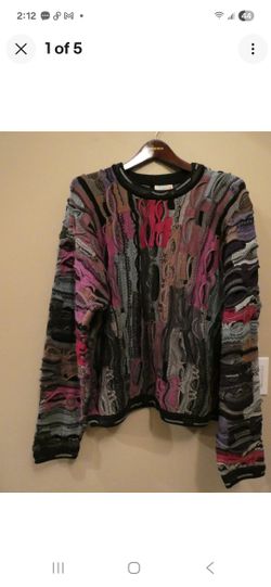 COOGI Multicolor Cotton 3D Knit Sweater Size L