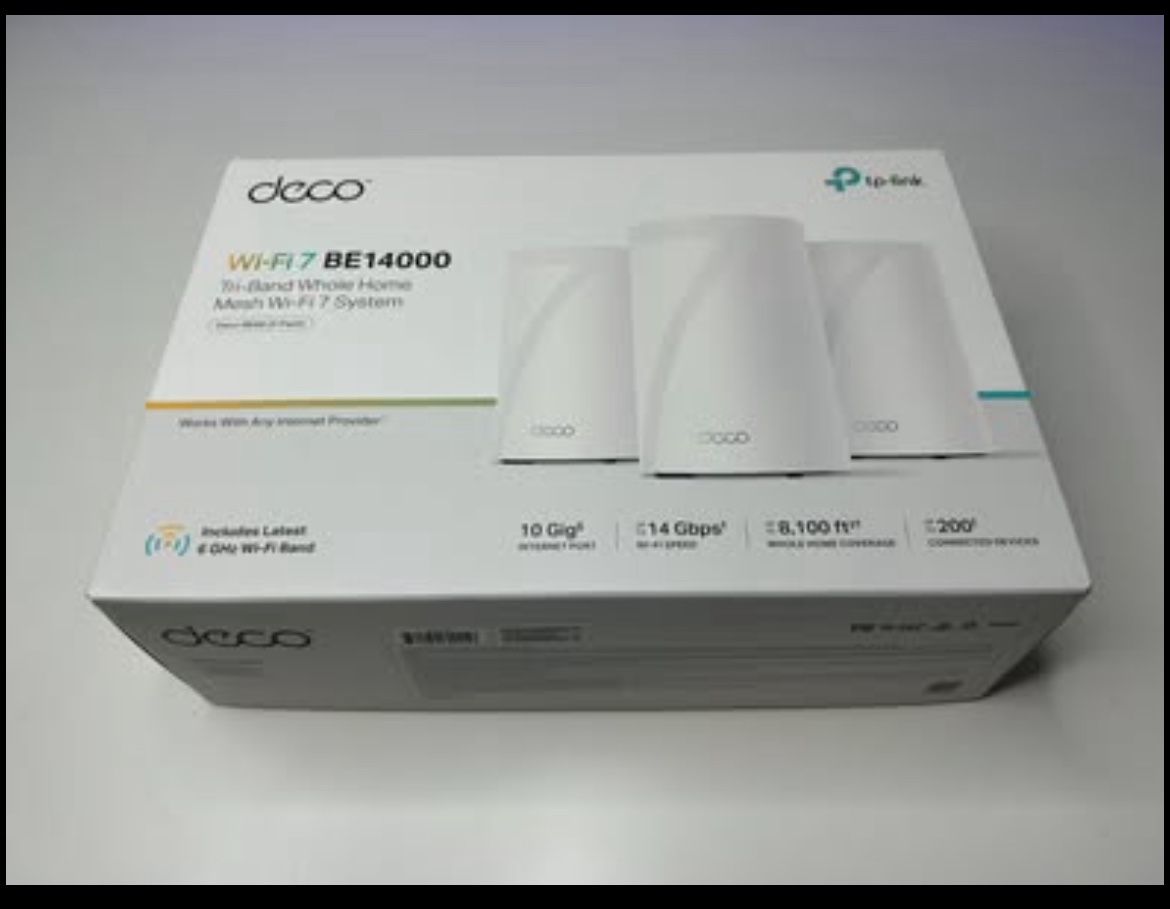 TP-Link - Deco BE68 Wi-Fi 7 BE14000 Tri-Band Router Mesh System (3 Unit)