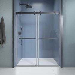 Shower Door Glass + Hardware KIT for Installation 