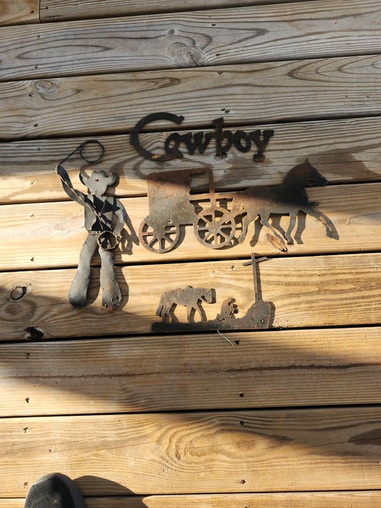 #4 Metal Pieces Of Barn Art