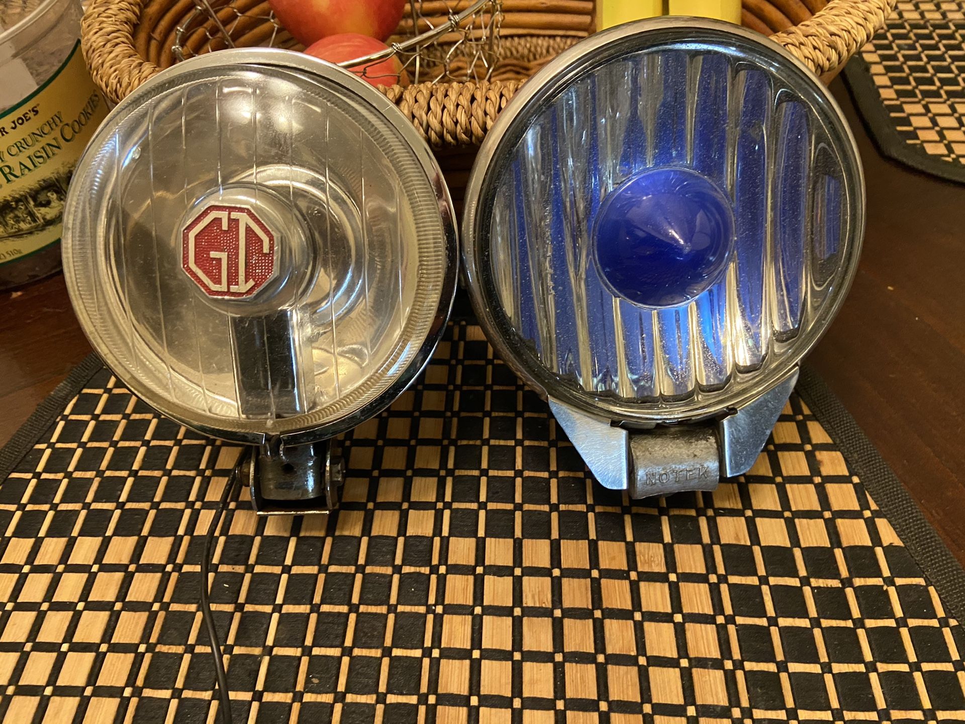 Two vintage headlamps for ???