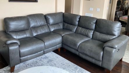 Leather sectional