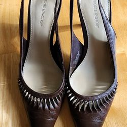 Brown Slingback Heel, 7.5