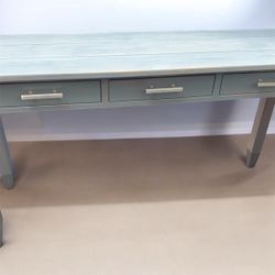 Console / Entry table / 3-drawers - solid wood 59 W x 18 D x 30 H