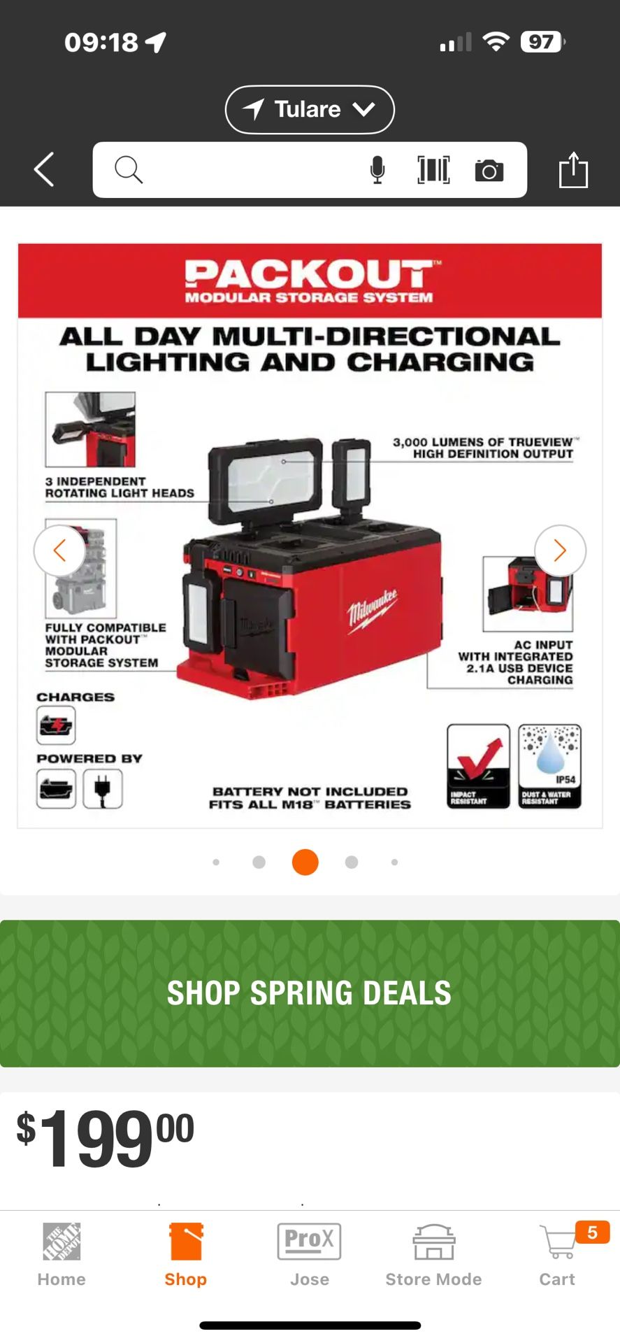 M18 Milwaukee Packout Light
