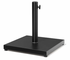 43lb Patio Umbrella Base Stand, Outdoor Square Concrete Stand Heavy Duty Market Umbrella Pole Holder, Black