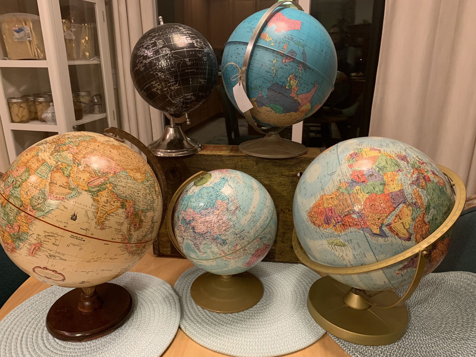 World Globes $15-$35 each