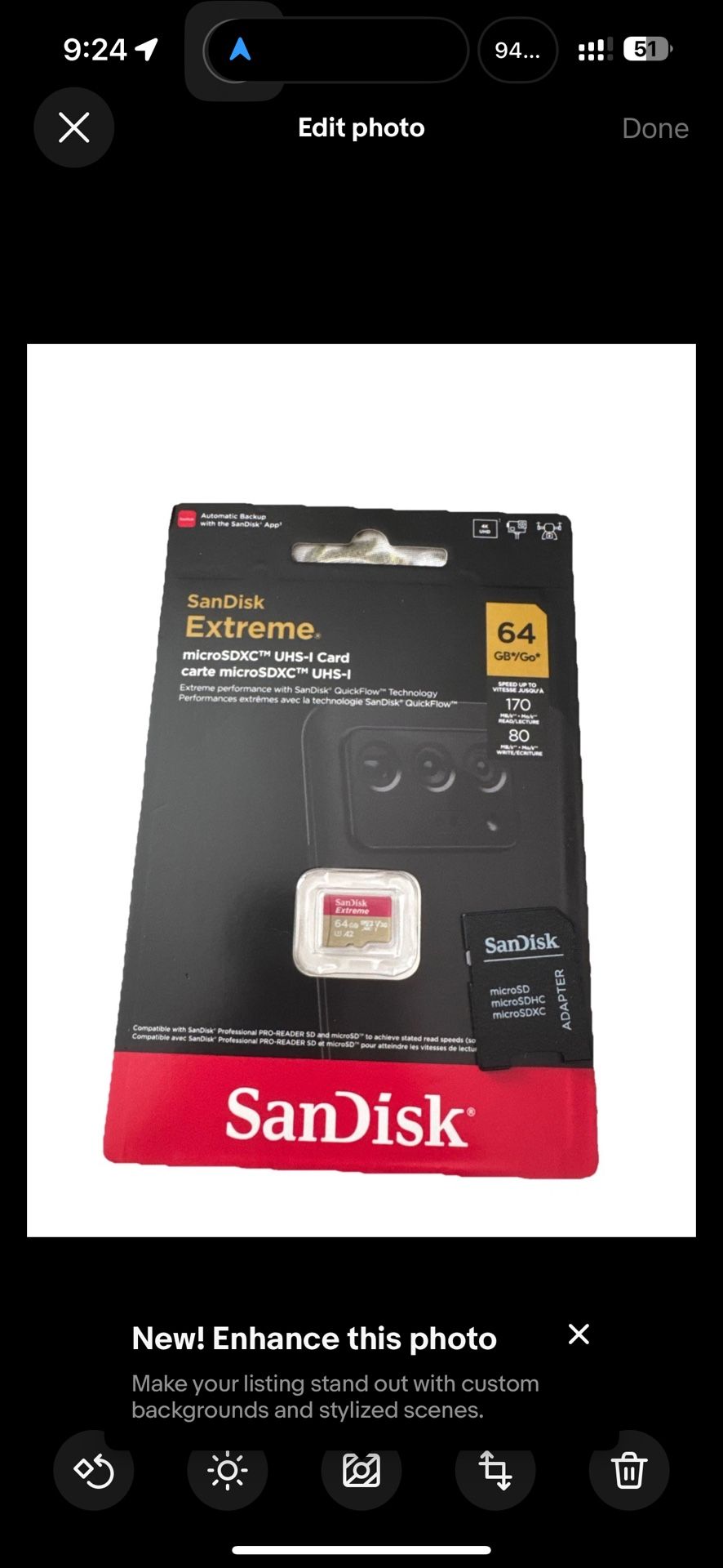 SanDisk Extreme MicroSDXC 64GB Memory Card with Adapter