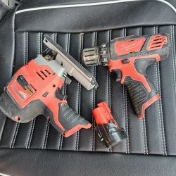 Milwaukee 12V Drill And Jig Saw With Battery