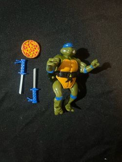 Vintage Playmates TMNT Leonardo with Pizza & Dual Katanas