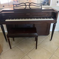 1953 Baldwin Acrosonic Antique Piano + Matching Bench. Solid Condition