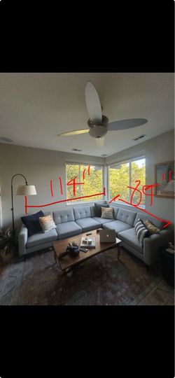 Burrow Light Gray Sectional Sofa