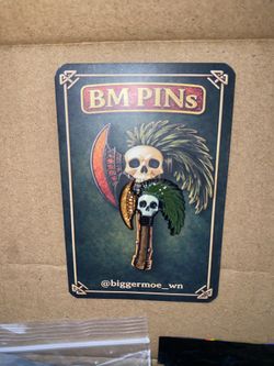 Bigger Moe Pins Skull Axe Beef & Broccoli