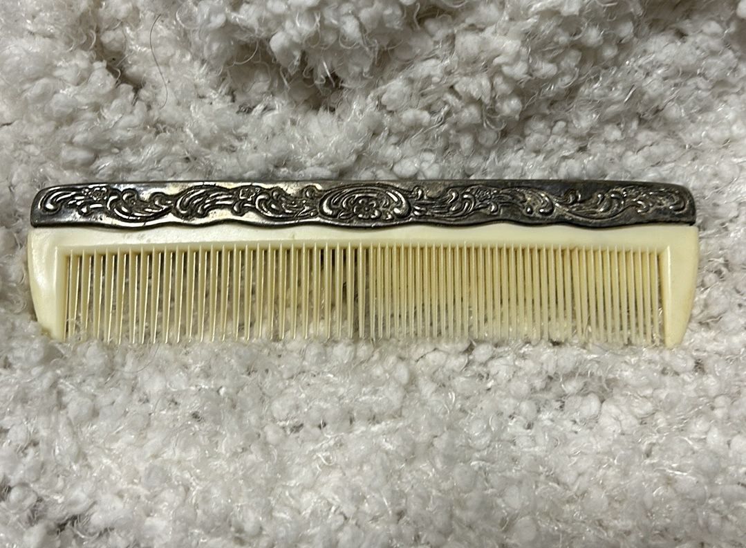 Vintage Silver Plated Comb