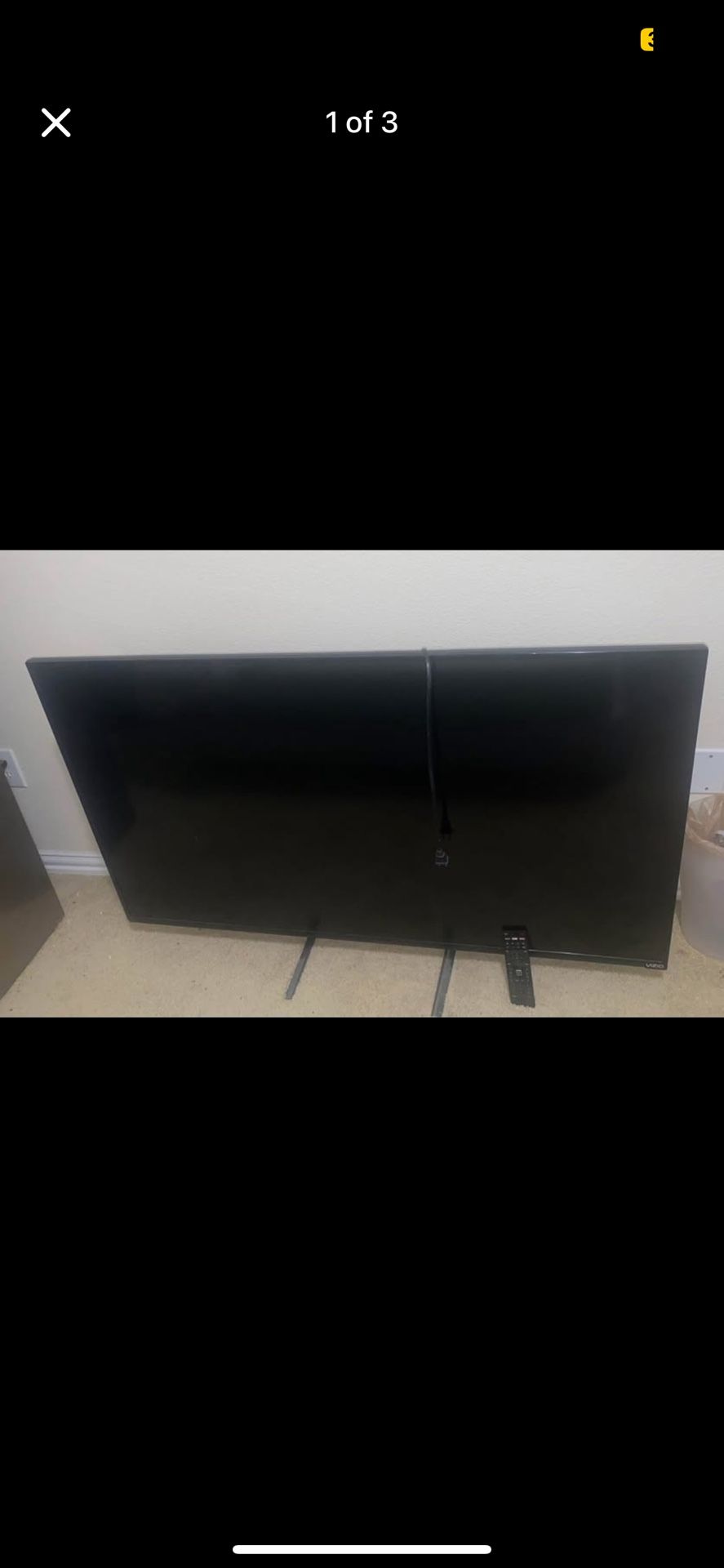 BIG Vizio TV Screen - Only $16! Works, But Slow Software - Must Go Today!